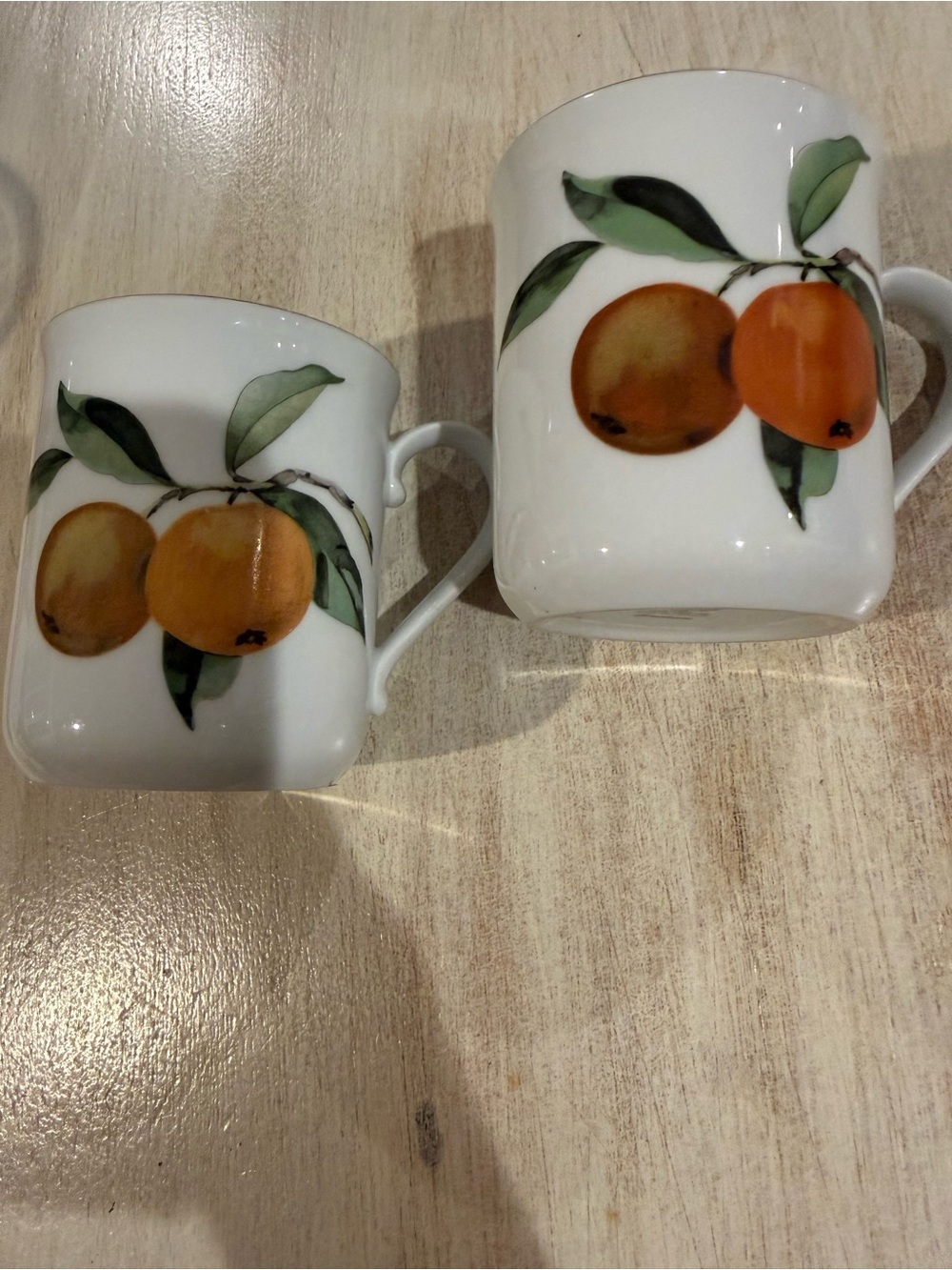 Royal Worcester Evesham Vale Porcelain Fruit Mugs - Set of 2
